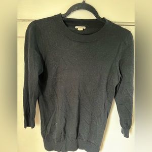 J. Crew Black Cashmere Sweater Size Medium